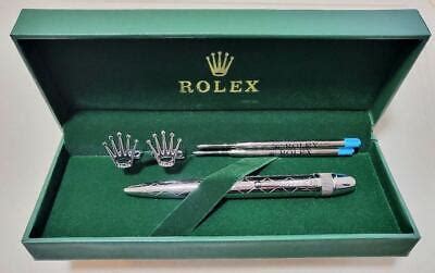 rolex ball point pen replica cufflink|Rolex ballpoint pen cufflink set novelty items Rare new .